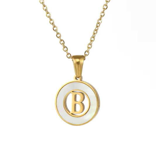 Shell Initial Letter Necklace
