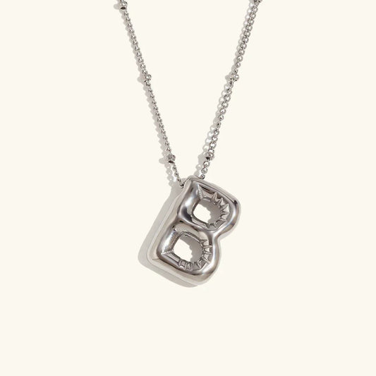 Gold Balloon Initial Necklace