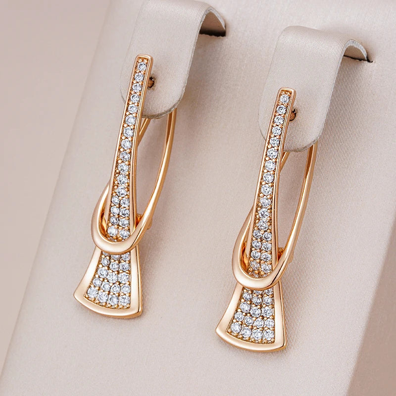 Radiant Crystal Earrings | Gold