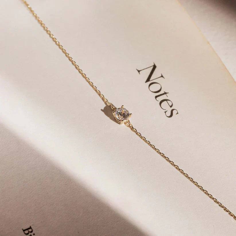 Diamond Stone Bracelet | White Gold