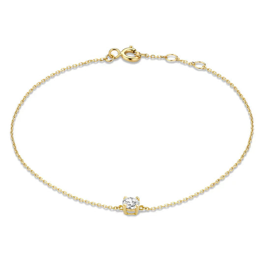 Diamond Stone Bracelet | White Gold