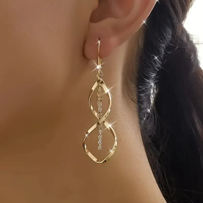 Luxury Spiral Earrings | Gold