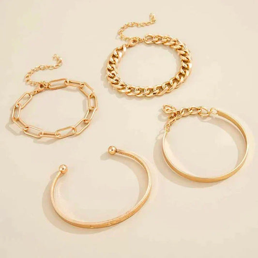 Elena Bracelet Set | Gold