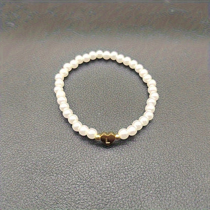 Elegant Heart Initial Bracelet