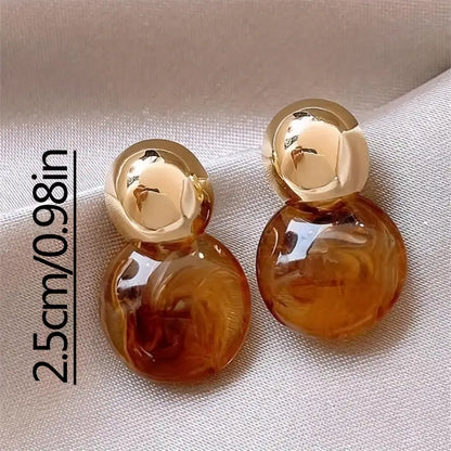 Aurélie Amber Earrings | Gold