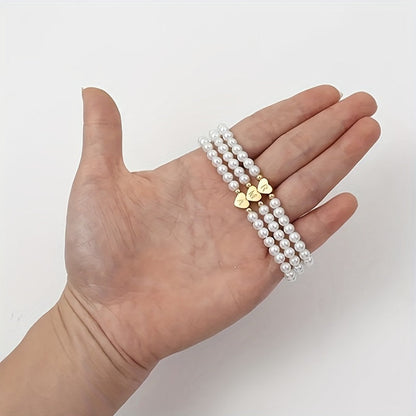 Elegant Heart Initial Bracelet