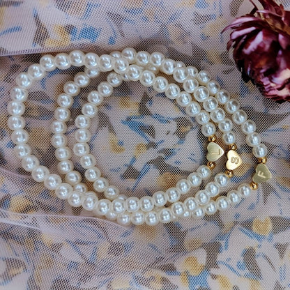 Elegant Heart Initial Bracelet