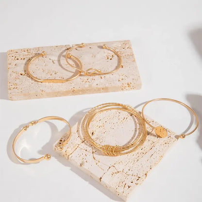 Elegant Knot Bracelet Set | Gold