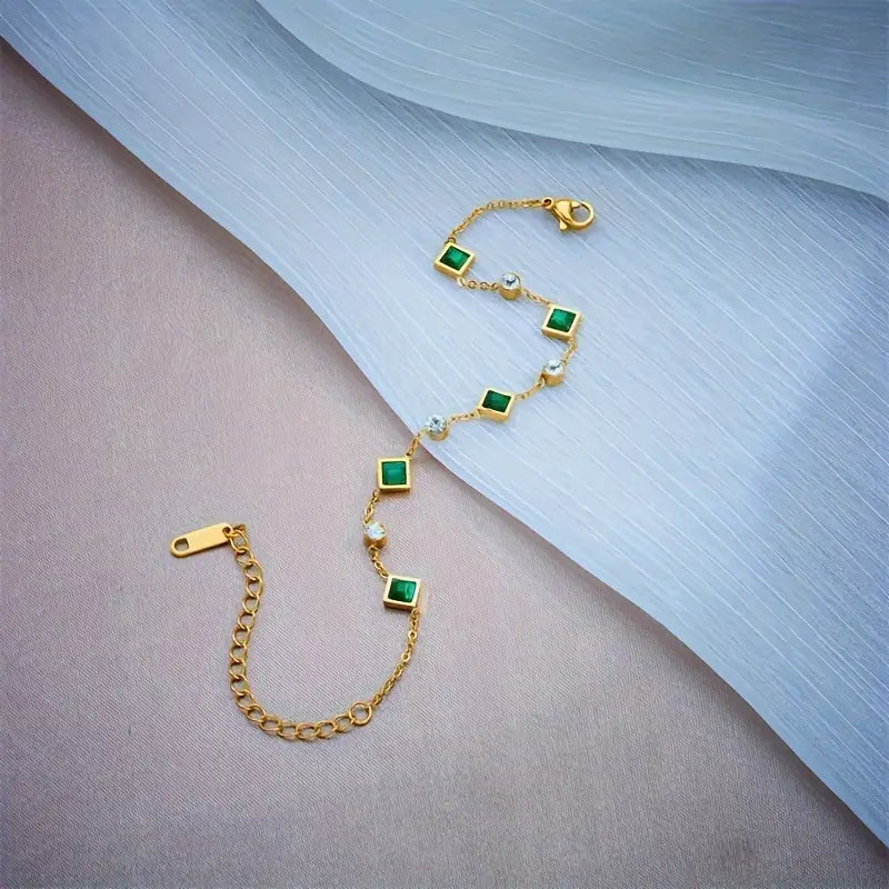 Light Blue Emerald Bracelet
