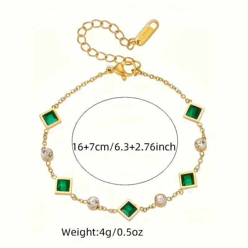 Light Blue Emerald Bracelet