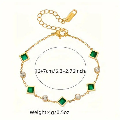Light Blue Emerald Bracelet