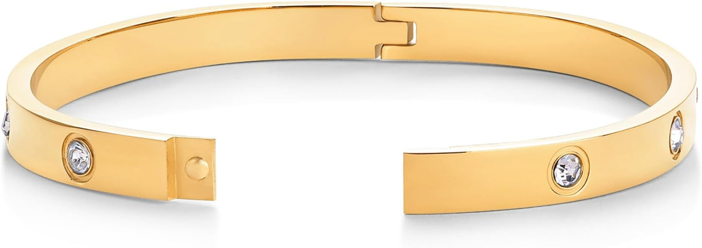 Luxury Diamond Bangle | Gold
