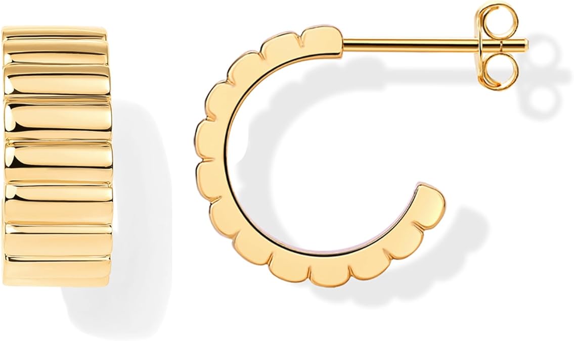 Classic Relief Earrings | Gold