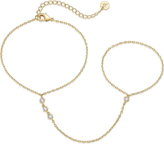 Elegant Hand Bracelet | Gold