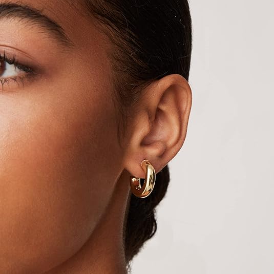 Chunky Hoop Earrings | Gold