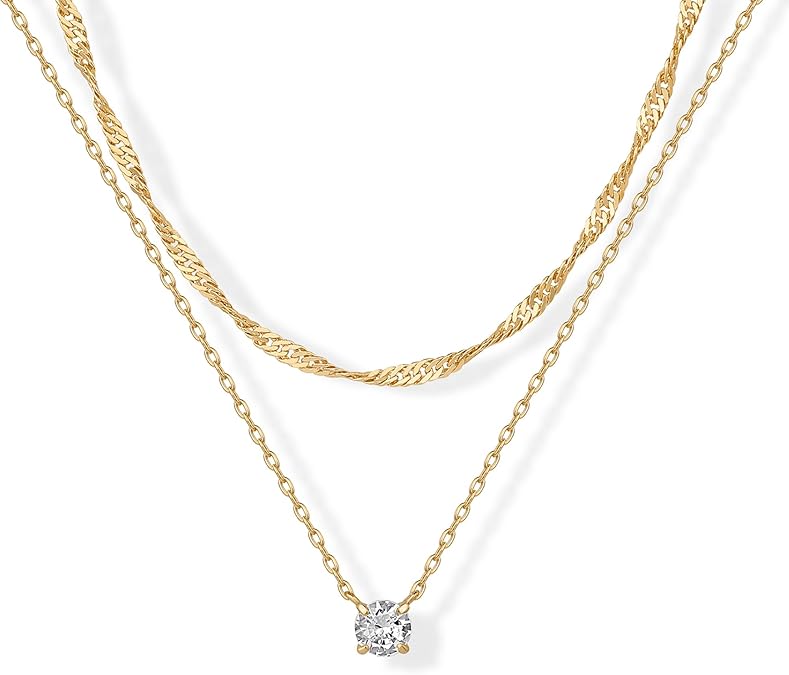 Double Splendour Necklace | Gold