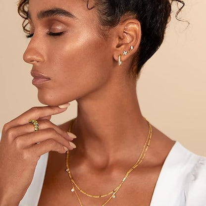 Diamond Drop Earrings | Gold
