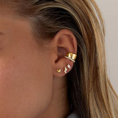 Diamond Drop Earrings | Gold