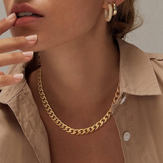 Chunky Cuban Necklace | Gold