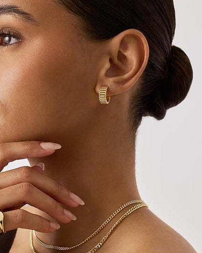 Classic Relief Earrings | Gold