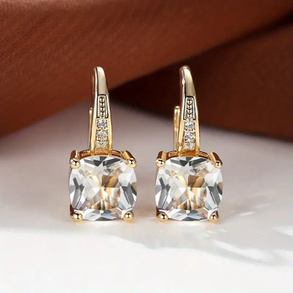 Mystic Stone Golden Hoop Earrings