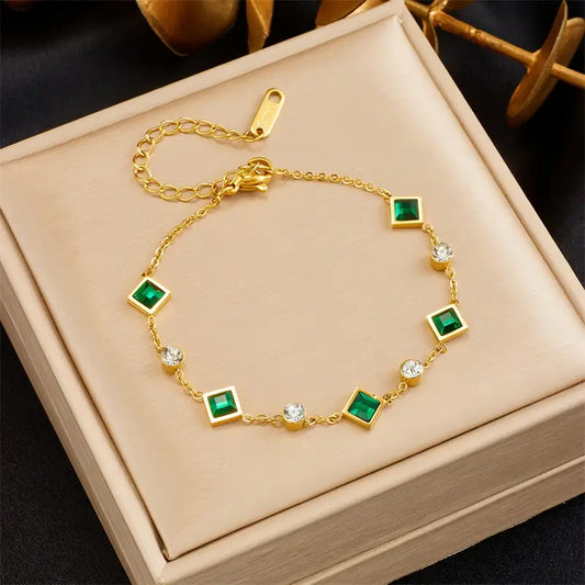 Light Blue Emerald Bracelet