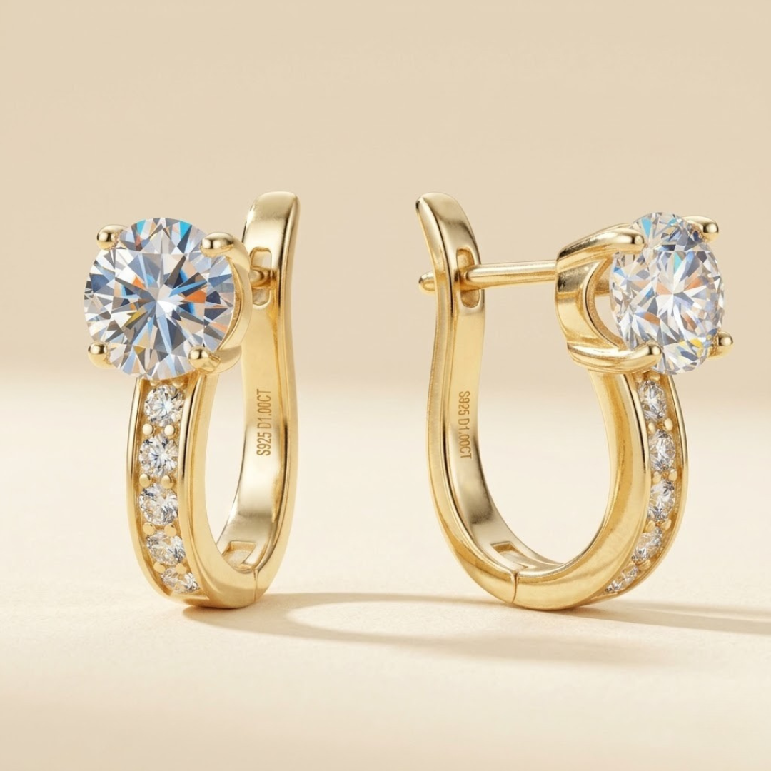 Elegant Channel Earrings | Gold