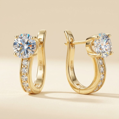 Elegant Channel Earrings | Gold