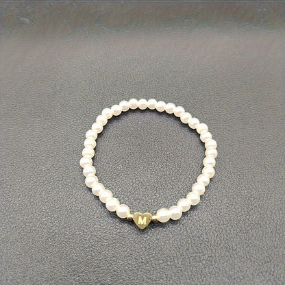 Elegant Heart Initial Bracelet