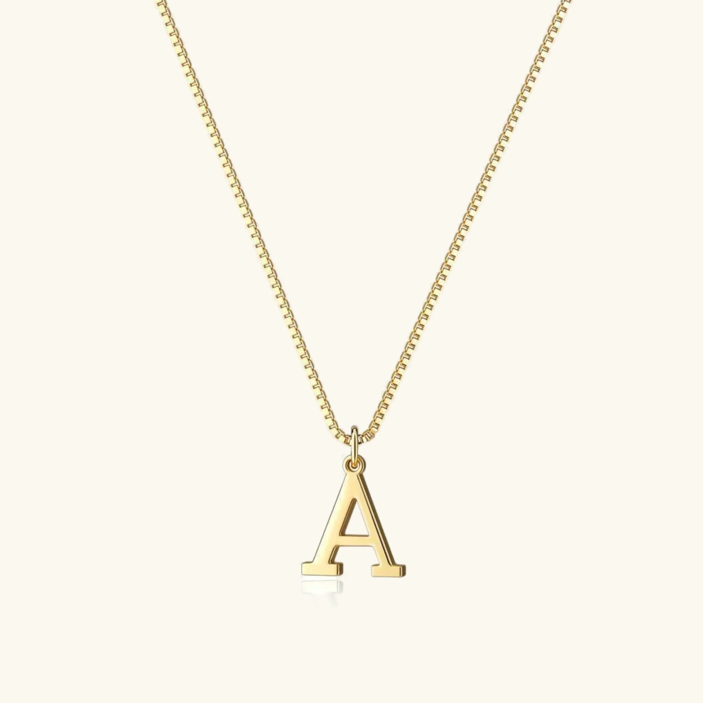 Gold Initial Letter Necklace