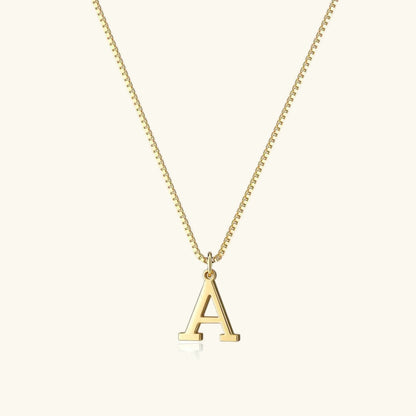 Gold Initial Letter Necklace