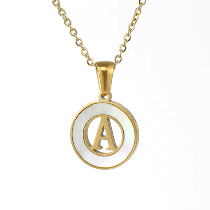 Shell Initial Letter Necklace