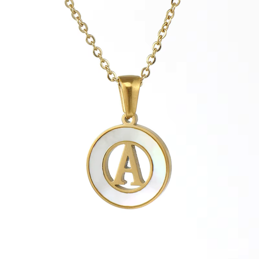 Shell Initial Letter Necklace