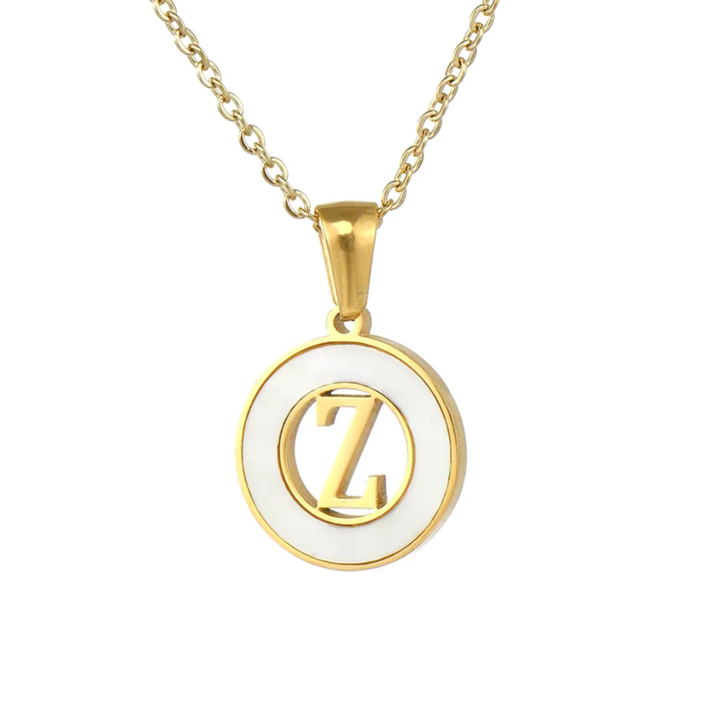 Shell Initial Letter Necklace
