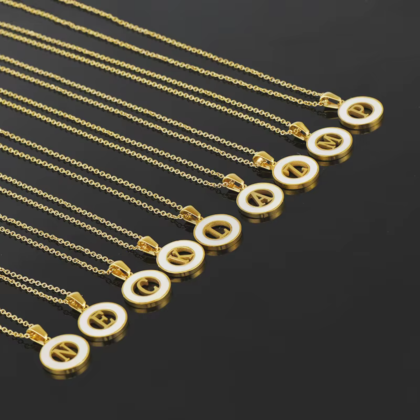Shell Initial Letter Necklace
