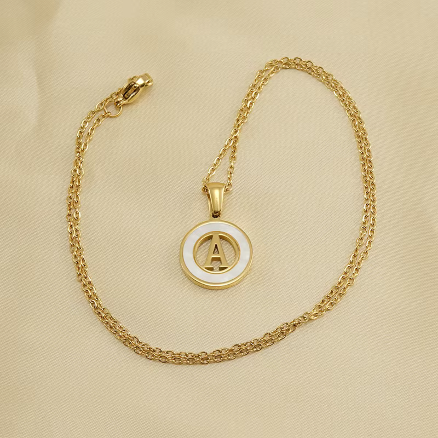 Shell Initial Letter Necklace