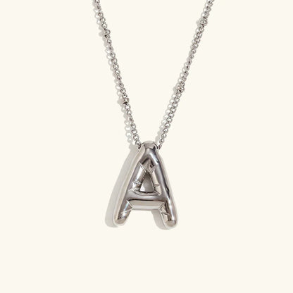 Gold Balloon Initial Necklace