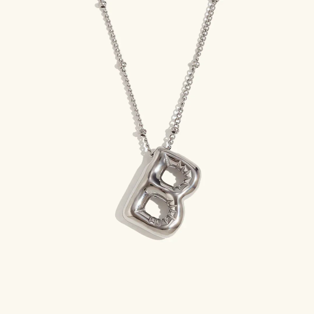Gold Balloon Initial Necklace