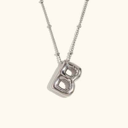 Gold Balloon Initial Necklace