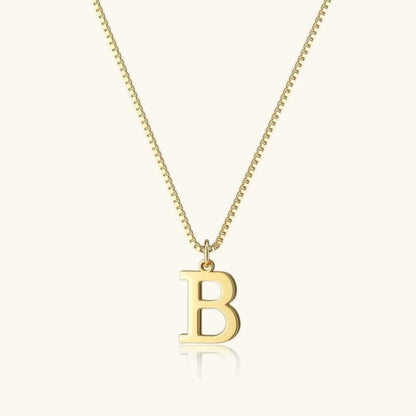 Gold Initial Letter Necklace