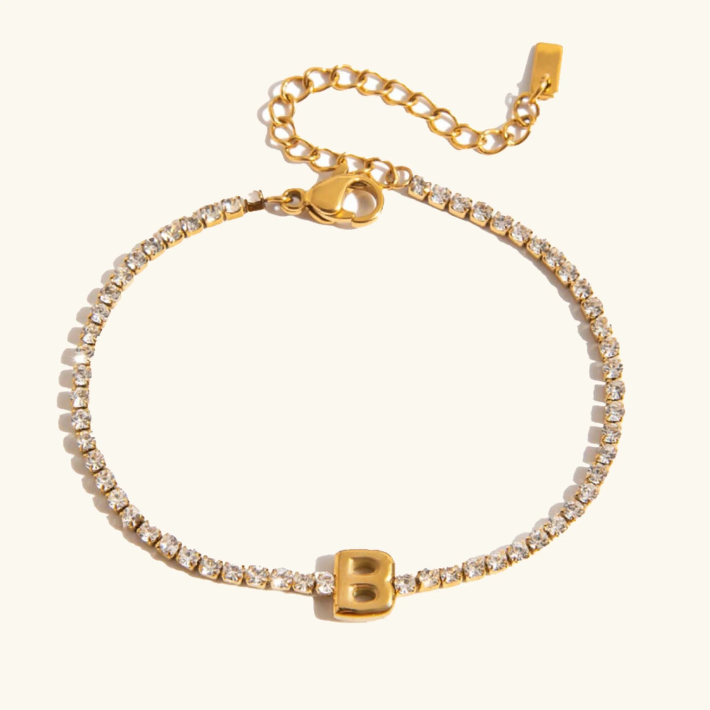 Elegant Gold Bubble Letter Bracelet