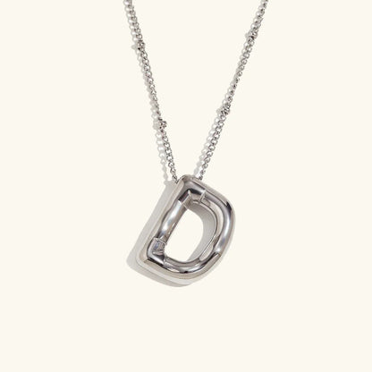 Gold Balloon Initial Necklace