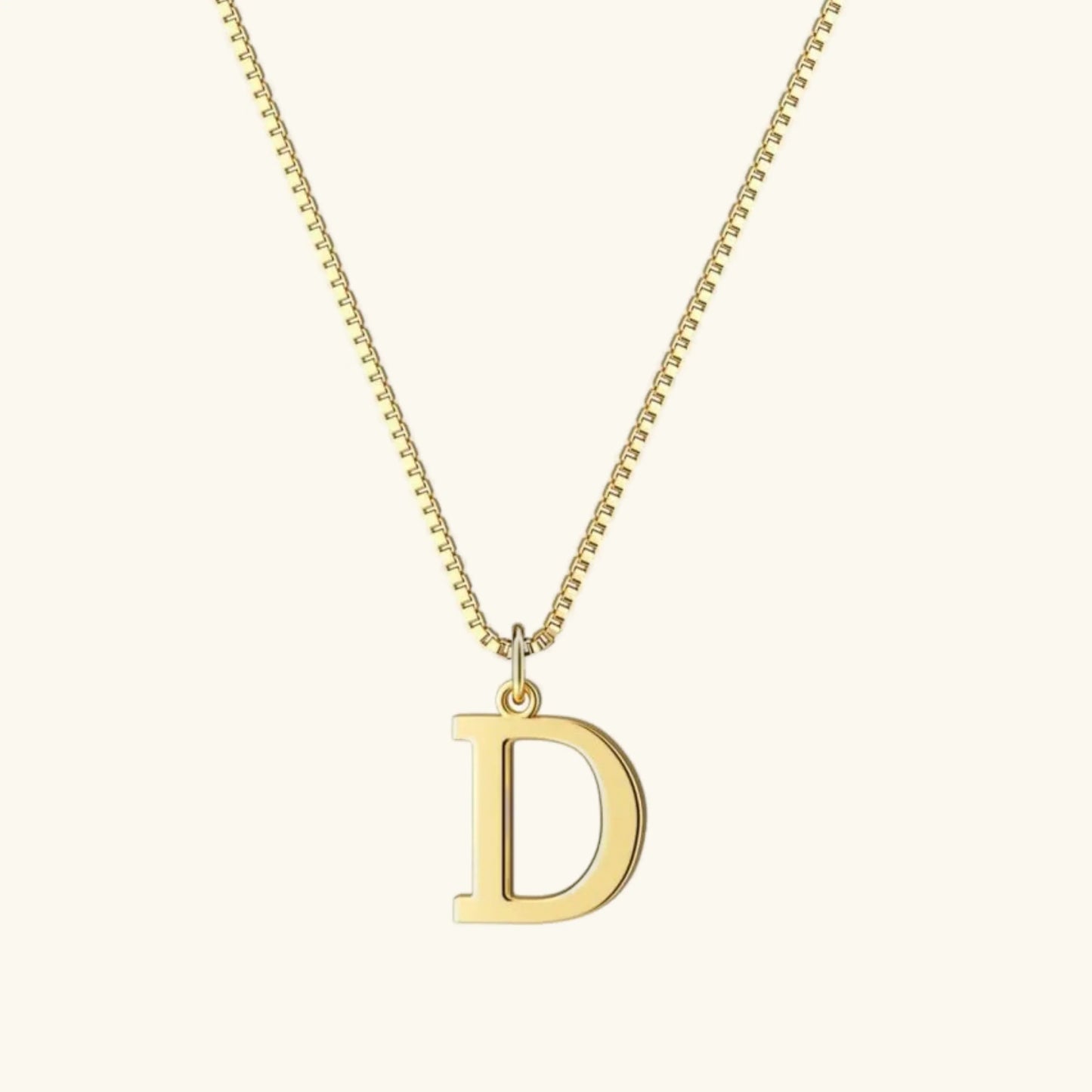Gold Initial Letter Necklace