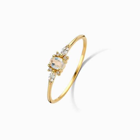Muse Moonstone Ring | Gold