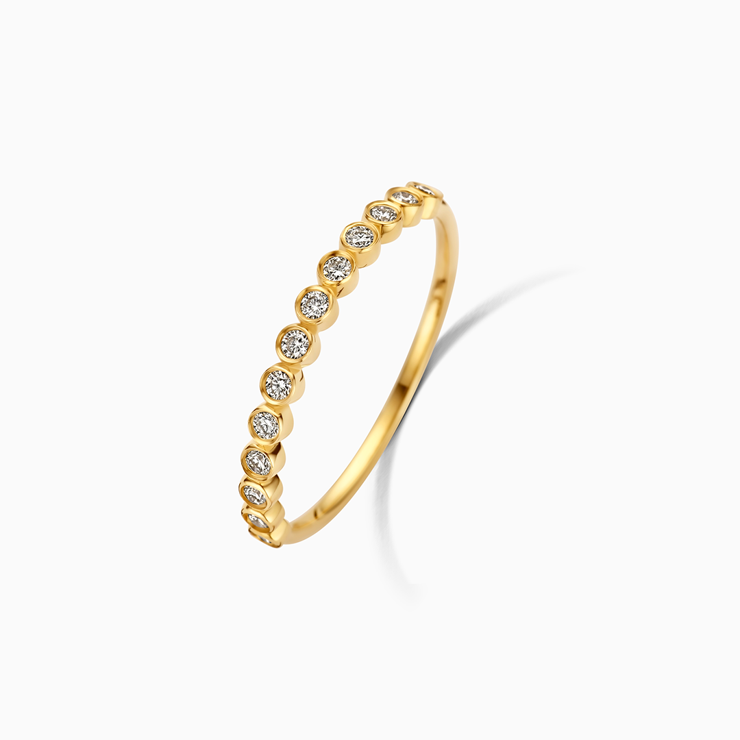 Diamond Sphere Ring | Gold