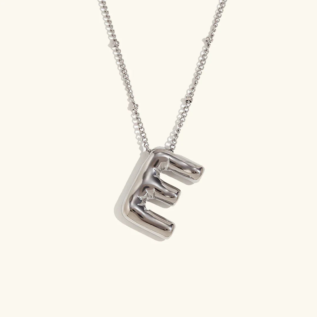 Gold Balloon Initial Necklace
