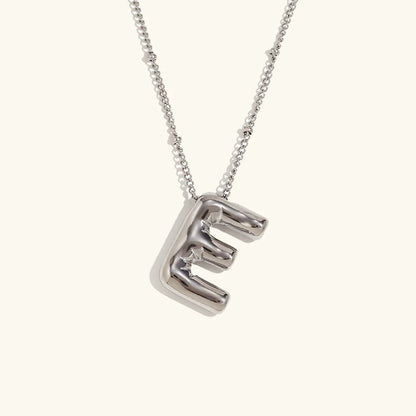Gold Balloon Initial Necklace