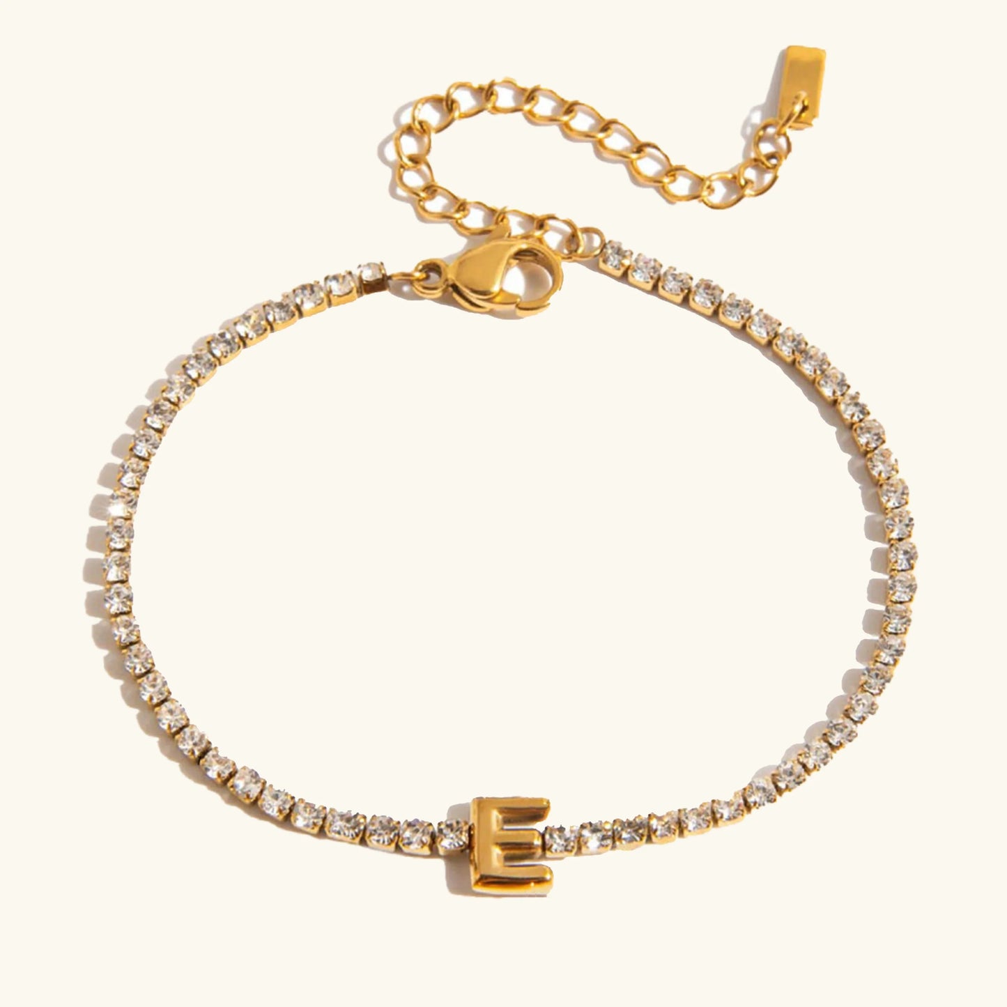 Elegant Gold Bubble Letter Bracelet