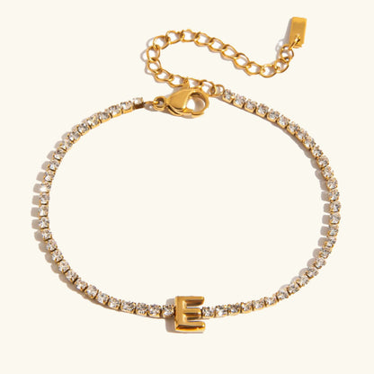 Elegant Gold Bubble Letter Bracelet