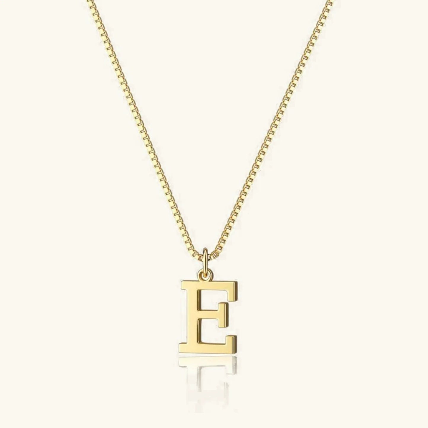 Gold Initial Letter Necklace